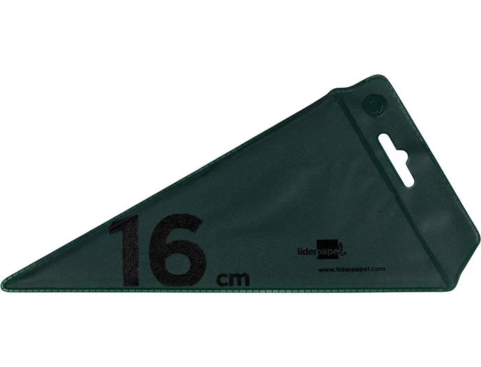 Liderpapel Cartabón de Acrílico Verde 16 cm