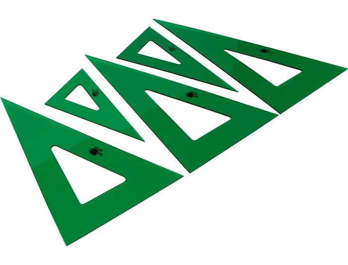 Liderpapel Cartabón de Acrílico Verde 16 cm