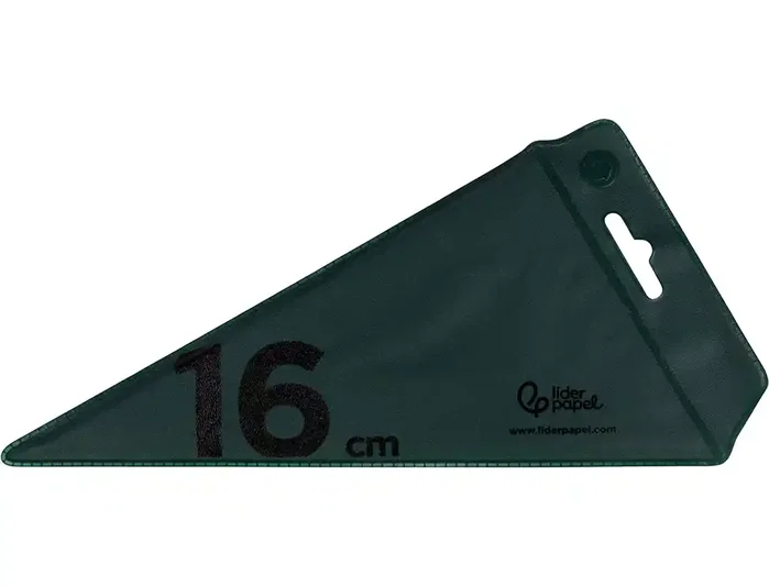 Liderpapel Cartabón de Acrílico Verde 16 cm