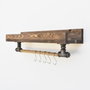 Hanah Home Boruraf182 Estantería de Tubo, Madera de Abeto, Metal y Cuerda, Estilo Bohemia Industrial Rústico