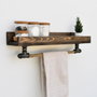 Hanah Home Boruraf182 Estantería de Tubo, Madera de Abeto, Metal y Cuerda, Estilo Bohemia Industrial Rústico