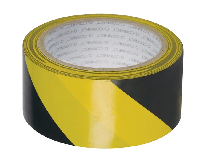 Q-connect Cinta adhesiva de seguridad amarilla y negra 20 m x 48 mm