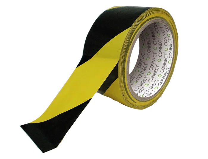 Q-connect Cinta adhesiva de seguridad amarilla y negra 20 m x 48 mm