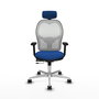 PIQUERAS Y CRESPO Silla de oficina Jorquera Azul y Blanco