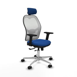 PIQUERAS Y CRESPO Silla de oficina Jorquera Azul y Blanco