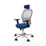 PIQUERAS Y CRESPO Silla de oficina Jorquera Azul y Blanco