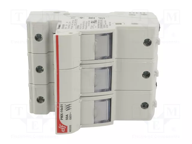 DF ELECTRIC Portafusibles PMX de 3 polos para raíl DIN DF ELECTRIC Portafusibles PMX de 3 polos para raíl DIN