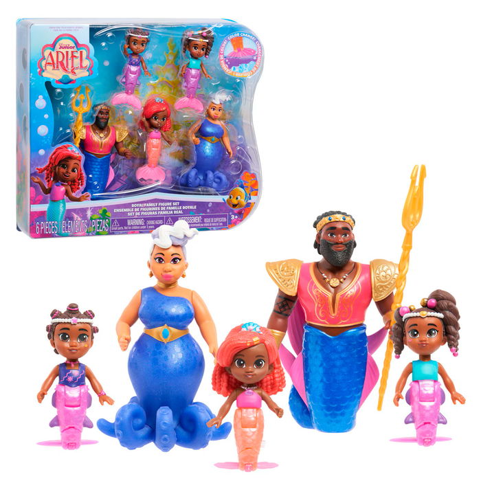 Just Play Set De Figuras La Familia Real De Ariel 39927 Disney Con Cambio De Color En Agua