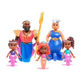 Just Play Set De Figuras La Familia Real De Ariel 39927 Disney Con Cambio De Color En Agua