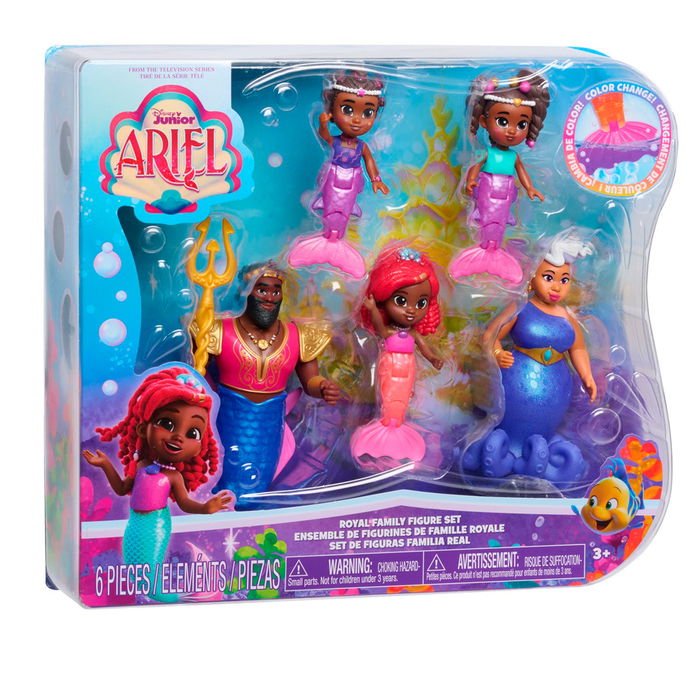 Just Play Set De Figuras La Familia Real De Ariel 39927 Disney Con Cambio De Color En Agua