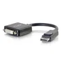 C2G 54321 Adaptador Convertidor DisplayPort Macho a DVI-D Single Link Hembra, 0.2m (20cm) Negro, Resolución 1920x1200 Full HD, Plug & Play