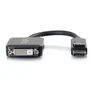 C2G 54321 Adaptador Convertidor DisplayPort Macho a DVI-D Single Link Hembra, 0.2m (20cm) Negro, Resolución 1920x1200 Full HD, Plug & Play