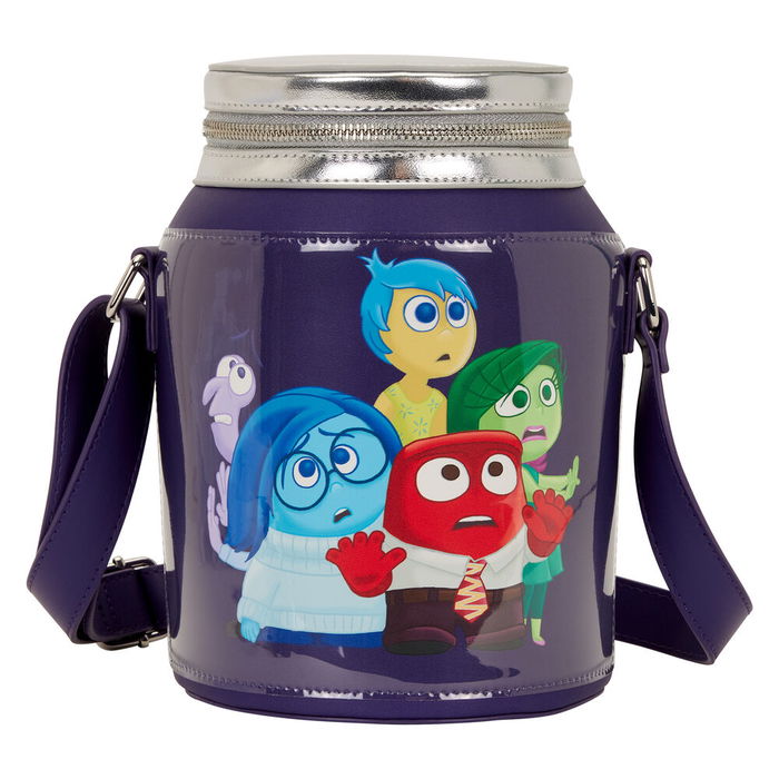 Loungefly Bolso bandolera Del Reves 2 Disney Pixar (Inside Out 2) con Bandolera Ajustable y Detalles Metalizados 14x21,8x14cm Poliuretano Loungefly Bolso bandolera Del Reves 2 Disney Pixar (Inside Out 2) con Bandolera Ajustable y Detalles Metalizados 14x21,8x14cm Poliuretano