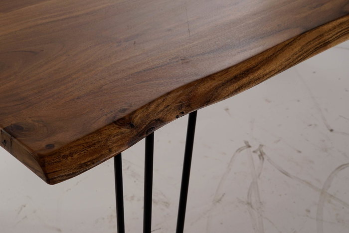 DKD Home Decor Mesa Comedor Alpino Marron Negro Acacia Metal 180 x 91 x 76 cm DKD Home Decor Mesa Comedor Alpino Marron Negro Acacia Metal 180 x 91 x 76 cm