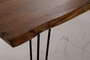 DKD Home Decor Mesa Comedor Alpino Marron Negro Acacia Metal 180 x 91 x 76 cm