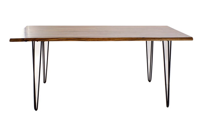 DKD Home Decor Mesa Comedor Alpino Marron Negro Acacia Metal 180 x 91 x 76 cm DKD Home Decor Mesa Comedor Alpino Marron Negro Acacia Metal 180 x 91 x 76 cm