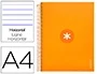 Antartik Cuaderno espiral micro A4 120 hojas 90 gr tapa forrada color mostaza