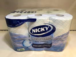 NYCKY Papel Higiénico 12 Rollos Ref 90231