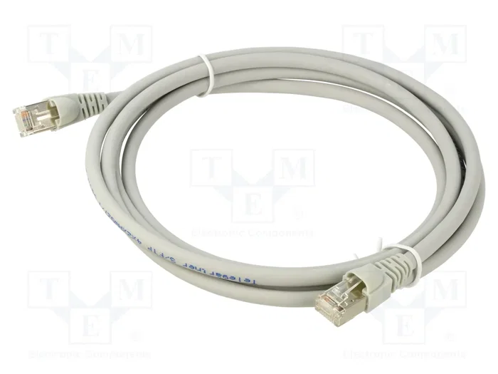 TELEGÄRTNER Patch cord S/FTP Cat 6a RJ45 2m gris TELEGÄRTNER Patch cord S/FTP Cat 6a RJ45 2m gris