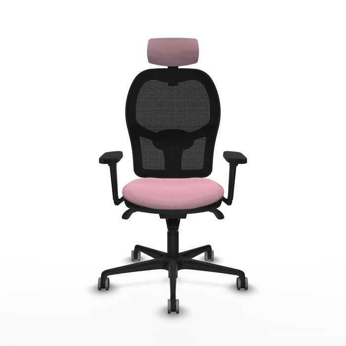 PIQUERAS Y CRESPO Silla de oficina Jorquera Rosa y Negro