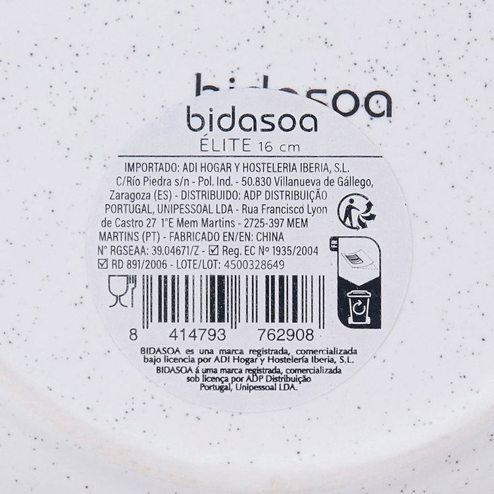 Plato Pan Porcelana Elite Bidasoa 16 cm (6 Unidades)