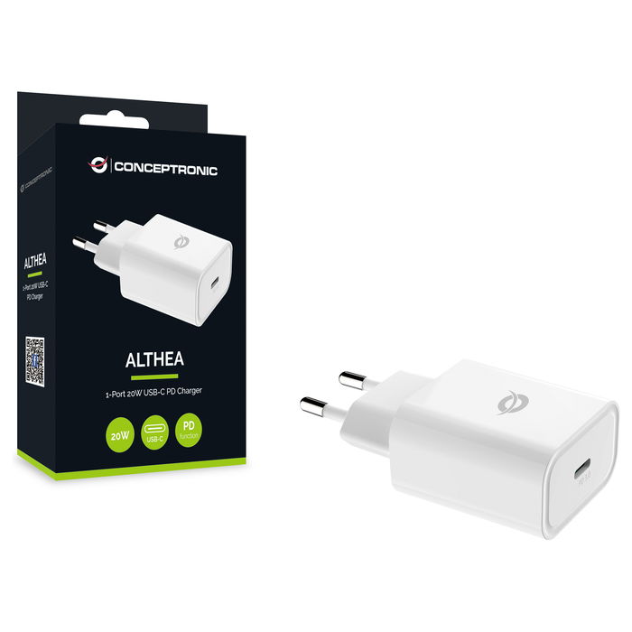 Conceptronic CONCEPTRONIC Ladegerät 1 Port USB-C Middle-Port 20W PD 3.0 - Cargador