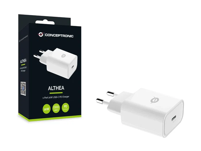Conceptronic ALTHEA07W Cargador de Pared USB-C 20W PD Blanco