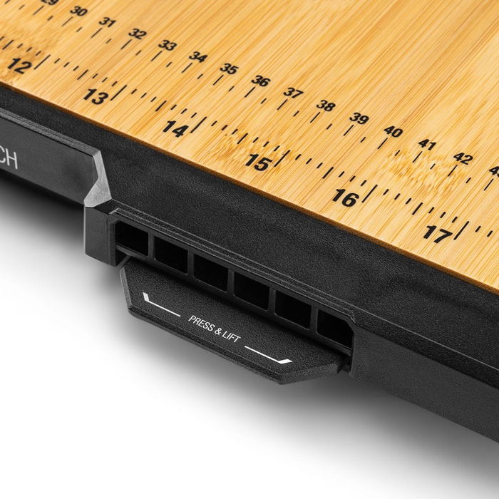 Toughbuilt Stacktech Superficie de Trabajo de Bambú con Bloqueo Automático, 53 x 40.5 x 4.5 cm