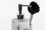 DKD Home Decor Dosificador Resina Inox Blanco con Cepillo
