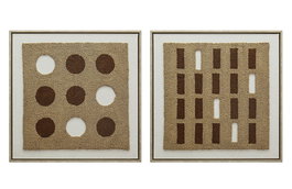 DKD Home Decor Cuadro Lienzo Poliéster 60x60 cm 3D Surtido de 2