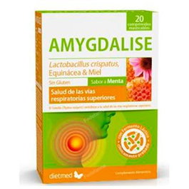 DIETMED Amygdalise Sabor Menta 20 Comprimidos Masticables
