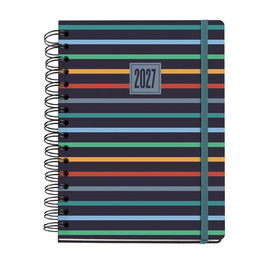 Agenda Anual (2026-27) Miquelrius 18 Meses Wire-O Tapa Extra Plus 4º 156X213 S/V Apais. Stripes