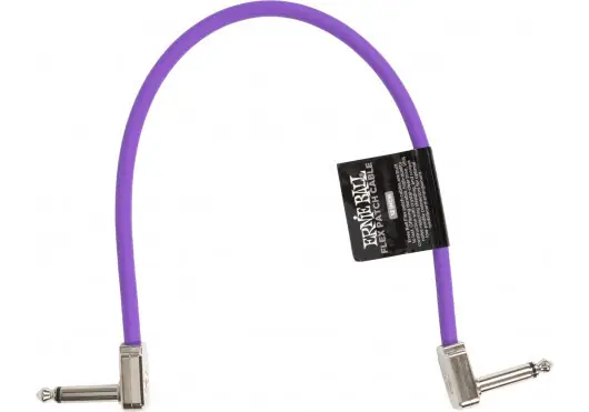 Ernieball Cable Flex Patch 18" Purple - Cable de conexión para pedales, alta calidad, flexible, 95% apantallado