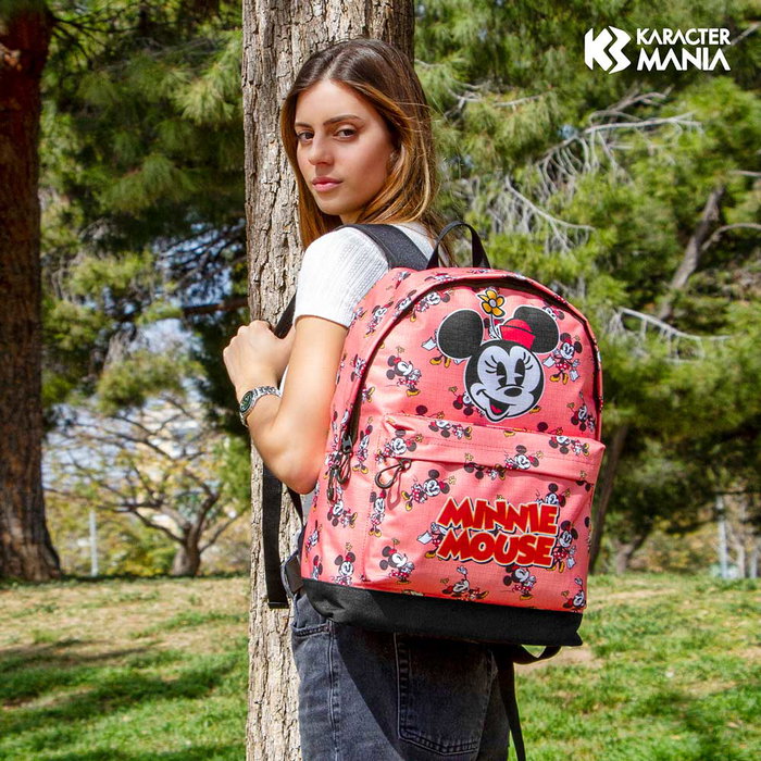 Disney Minnie Mouse Mochila HS PLUS Aqua Rosa Ripstop 23L Bolso Escolar Urbano