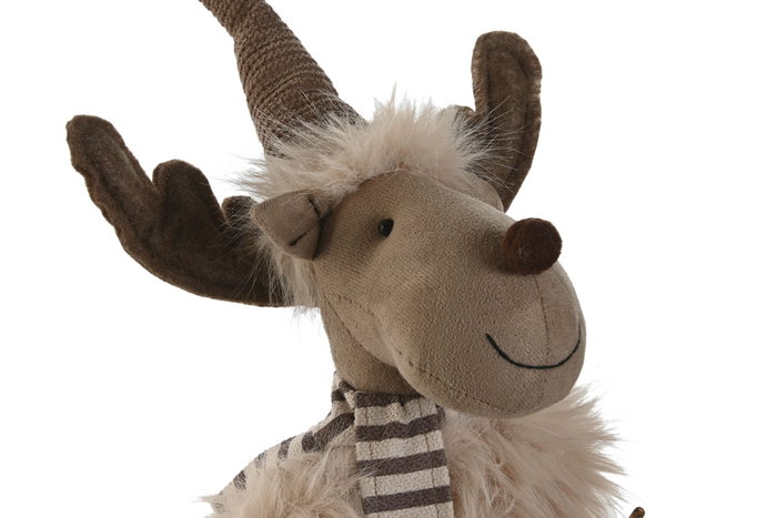 DKD Home Decor Figura Reno Ski Beige y Marrón