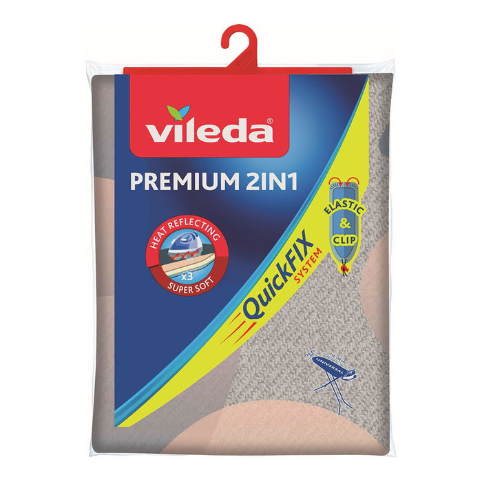 Vileda Funda Premium 2 en 1 para Tablas de Planchar 110 x 30 cm hasta 130 x 45 cm