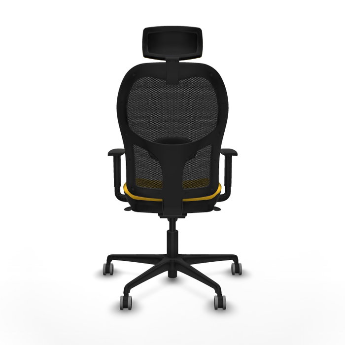 PIQUERAS Y CRESPO Silla de oficina Jorquera con mecanismo Sincro, amarillo y negro