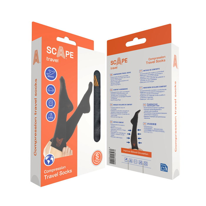 Calcetines de Compresión Scape Travel Negro Calcetines de Compresión Scape Travel Negro