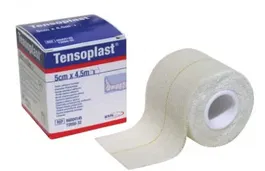 Unidix Tensoplast Venda Elástica Adhesiva Porosa 5 cm x 4.5 M para Fijaciones y Contenciones Articulares - 2.7 m de Longitud