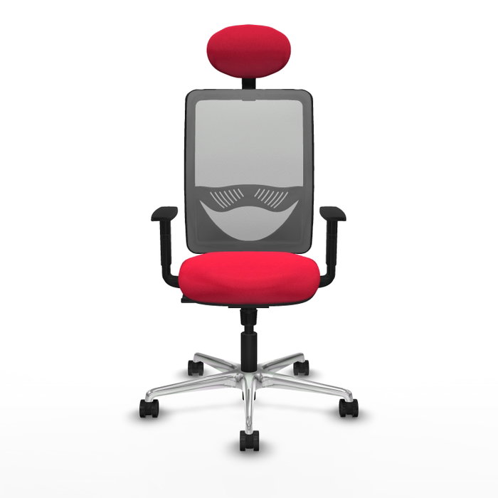 PIQUERAS Y CRESPO Silla de oficina Zulema con mecanismo Sincro, Rojo y Gris PIQUERAS Y CRESPO Silla de oficina Zulema con mecanismo Sincro, Rojo y Gris