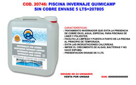 QUIMICAMP INVERNAJE SIN COBRE 5 LTS