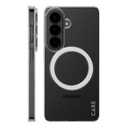 PanzerGlass SL1M Case Transparente con Qi y bolsillo para tarjetas para Samsung Galaxy S26 - Funda protectora resistente a golpes