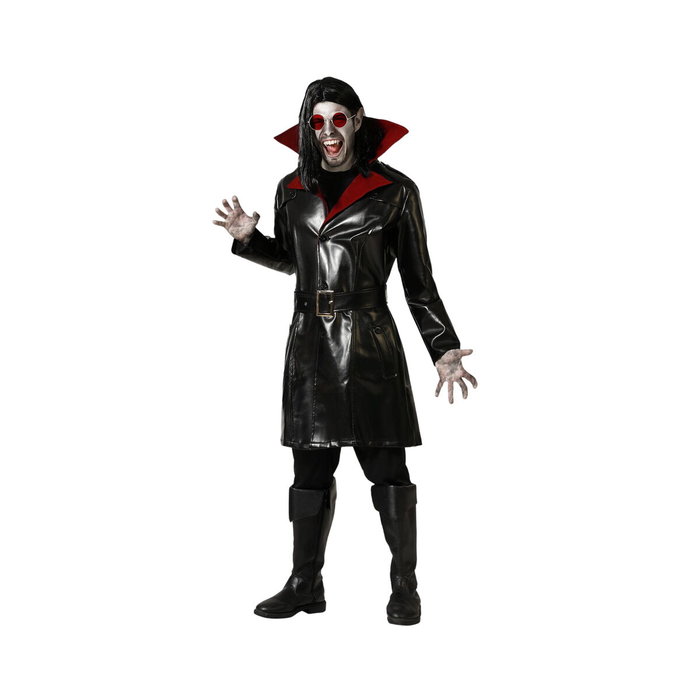 Disfraz Vampiro Clásico con Camiseta Roja y Capa Negra XL para Adulto Hombre Disfraz Vampiro Clásico con Camiseta Roja y Capa Negra XL para Adulto Hombre