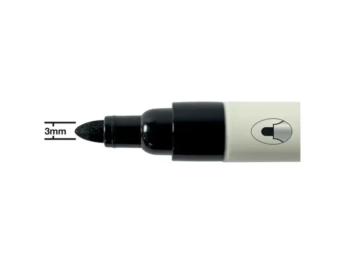 Nobo Rotuladores para Pizarra Blanca Negro 3 mm Pack de 4