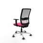 PIQUERAS Y CRESPO Silla de oficina Haches con mecanismo Sincro/Traslack Rosa y Blanco
