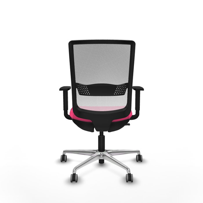 PIQUERAS Y CRESPO Silla de oficina Haches con mecanismo Sincro/Traslack Rosa y Blanco