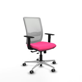 PIQUERAS Y CRESPO Silla de oficina Haches con mecanismo Sincro/Traslack Rosa y Blanco