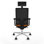 PIQUERAS Y CRESPO Silla de oficina Horna Naranja y Negro