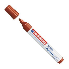 Edding Marcador permanente especial para tela punta cónica 3mm marrón