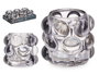 Giftdecor Portavelas Bola Pequeño Gris 8.4x9x8.4 cm Cristal (Set de 12)